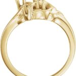 10K Gold Jewelry Settings: Gemstone Securely Embedded