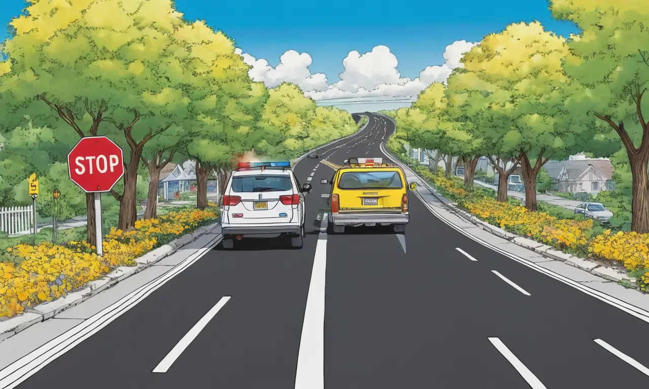 Un día soleado en una carretera concurrida