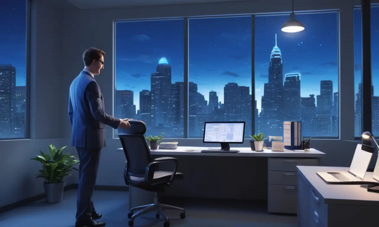 Un empleado termina su jornada laboral con éxito