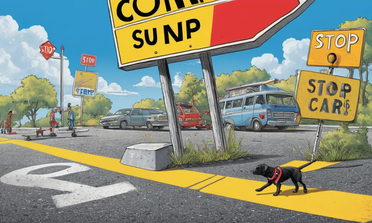 Un día soleado en una calle concurrida
