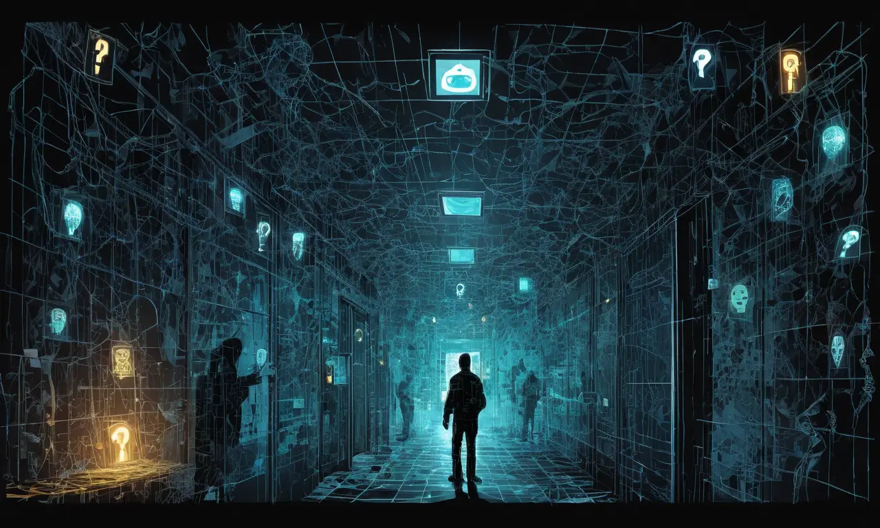 Un mundo digital oscuro y misterioso
