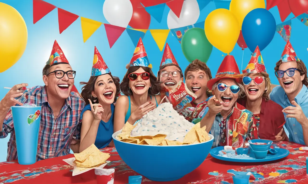 Una fiesta divertida con comida y alegría