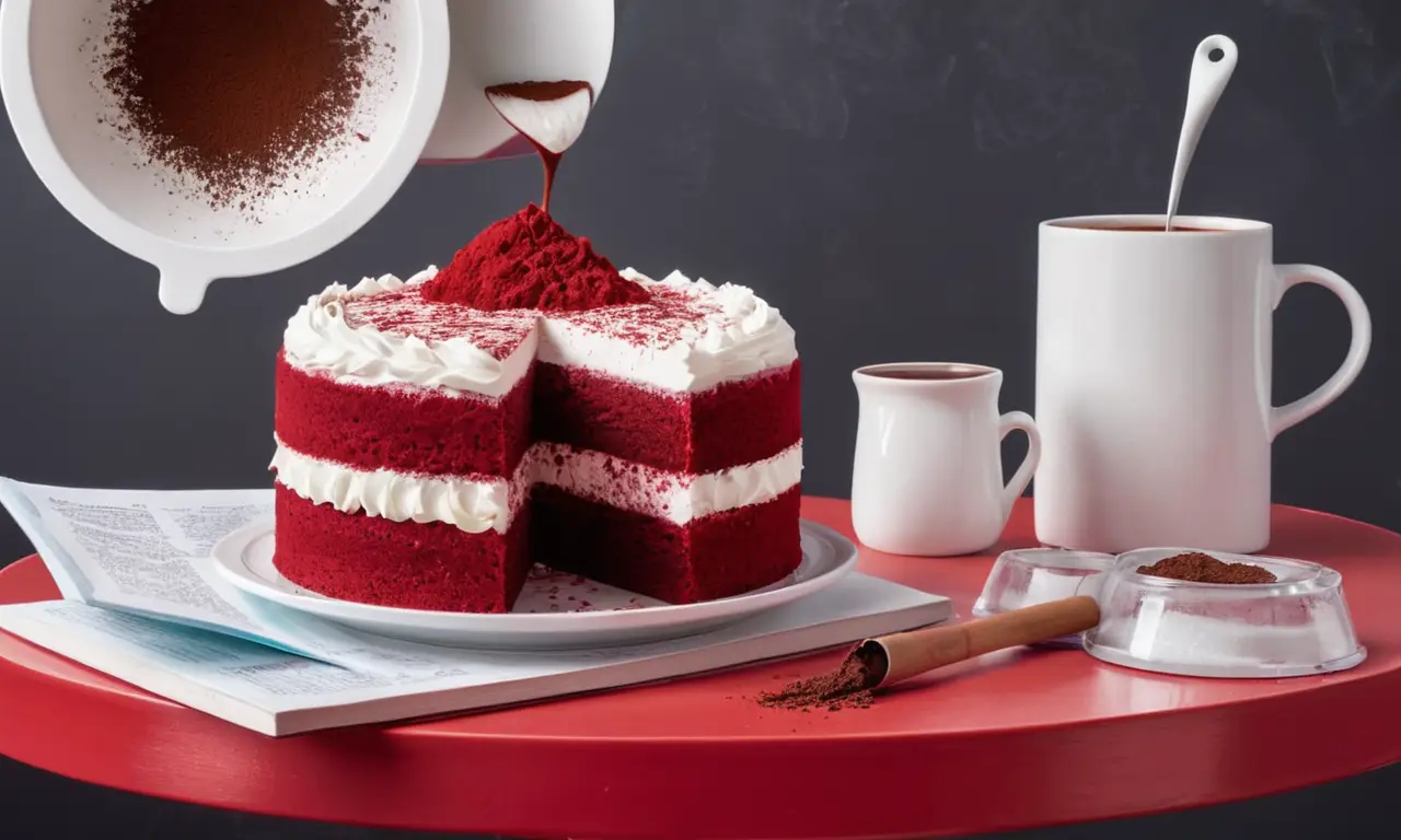 Un detective analiza pistas de un pastel rojo