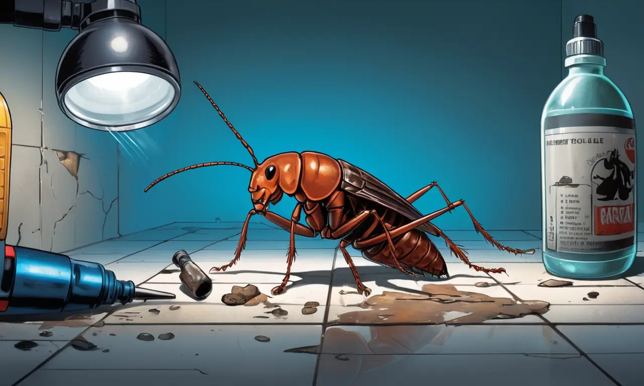 Un técnico controla una plaga en una cocina limpia
