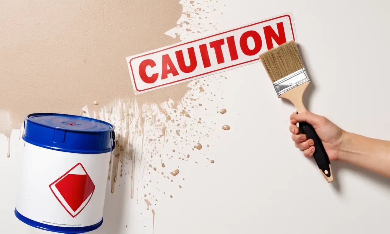 Un rincón de pintura con precaución