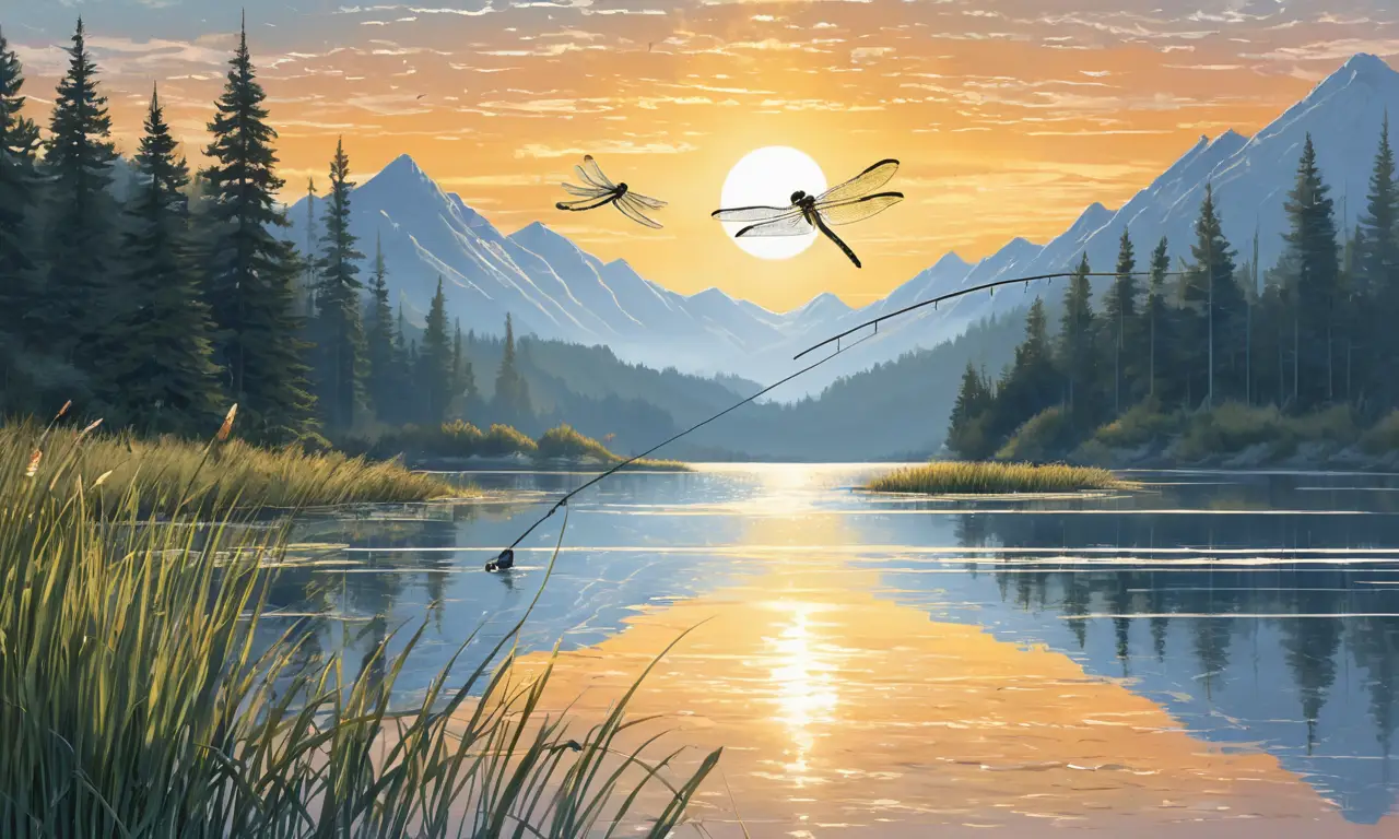 Un amanecer tranquilo y mágico sobre el lago