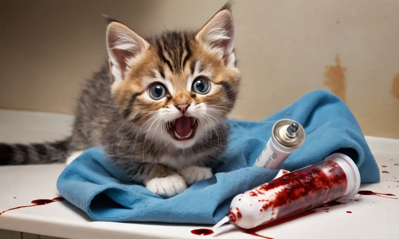 Un gatito herido se recupera con amor y cuidado