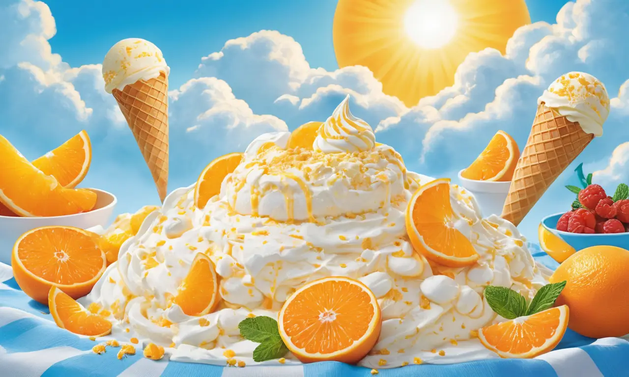Un helado de naranja perfecto para un día de verano