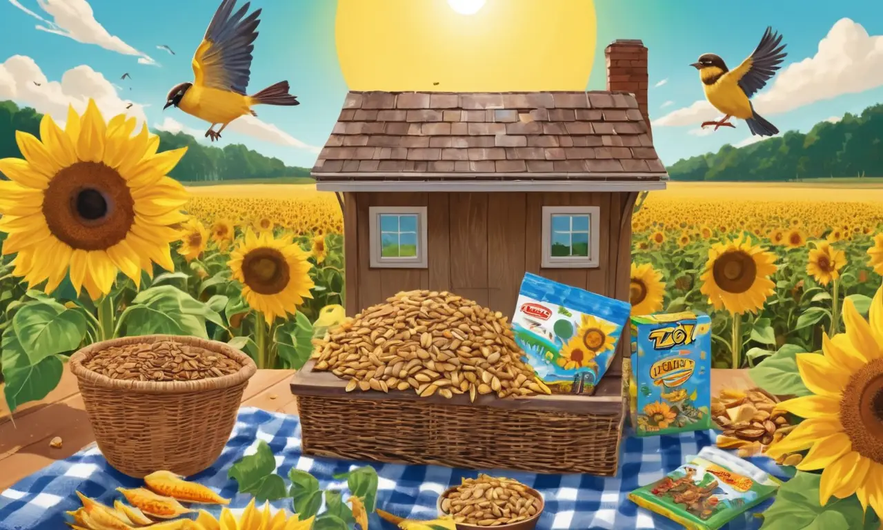Un día feliz en un campo de girasoles.