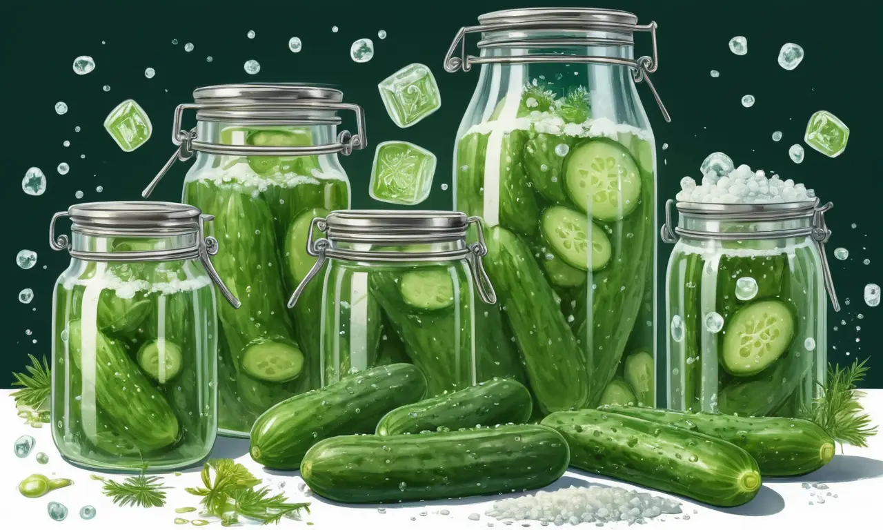 El proceso de fermentación del pepino crea un sabor agrio delicioso
