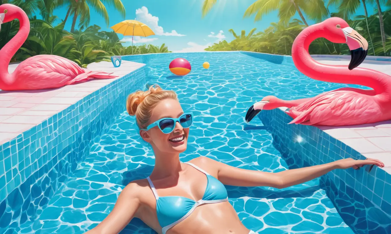 Un día de verano perfecto en la piscina