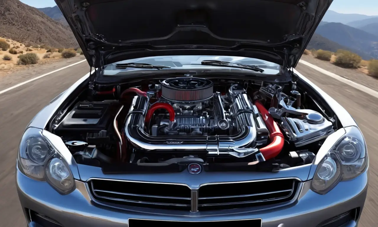 Un taller mecánico con detalles de un coche bajo la lupa