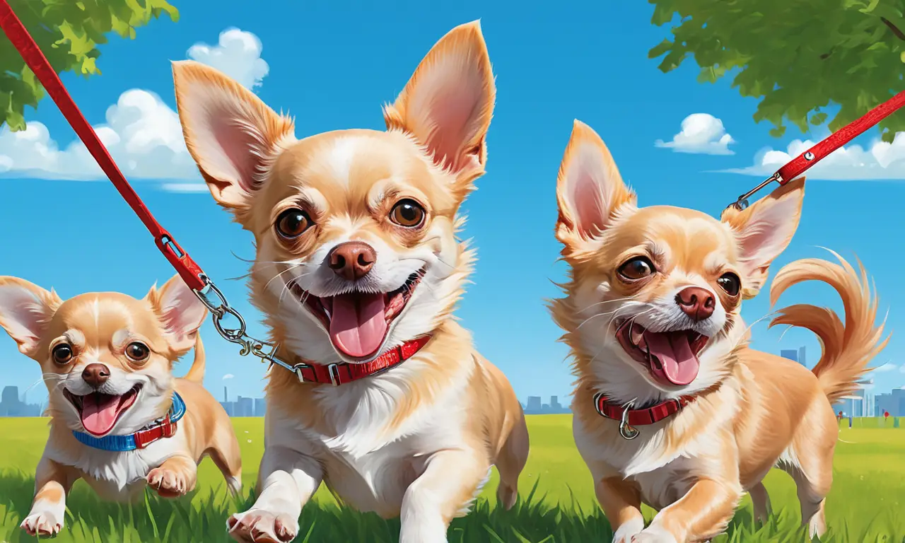 Un cachorro chihuahua disfruta un día soleado en el parque
