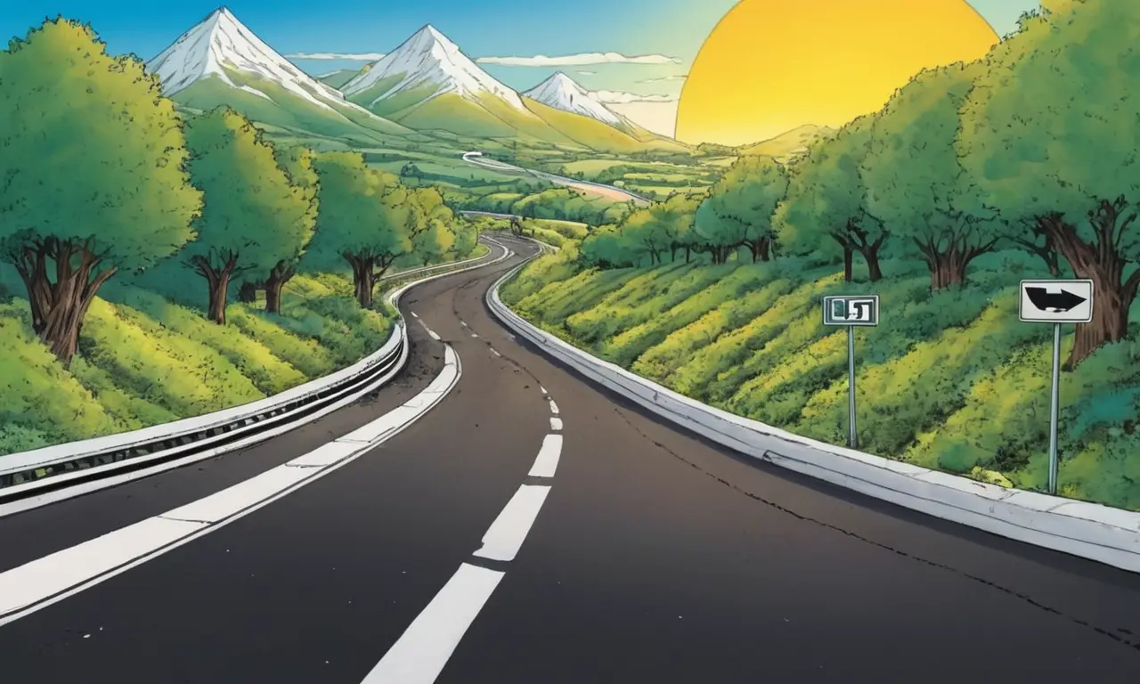 Un viaje tranquilo y hermoso se despliega ante el conductor