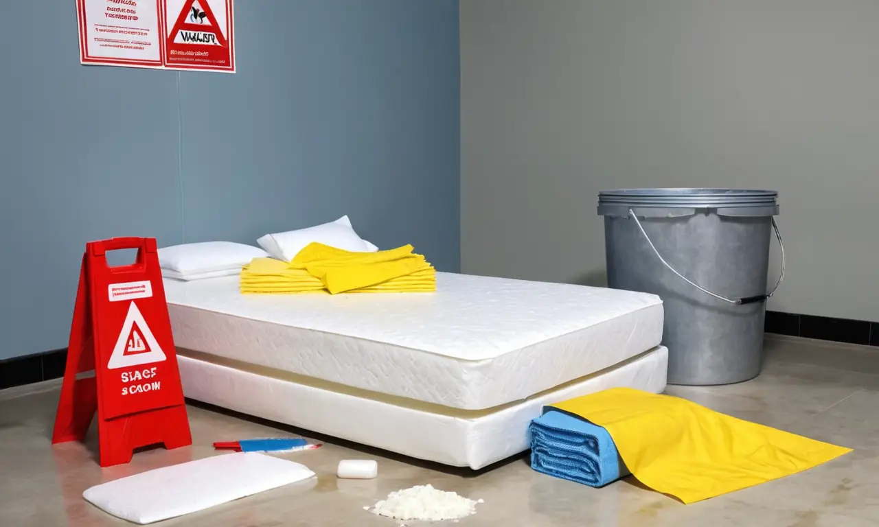 Materiales para limpiar una mancha en un colchón
