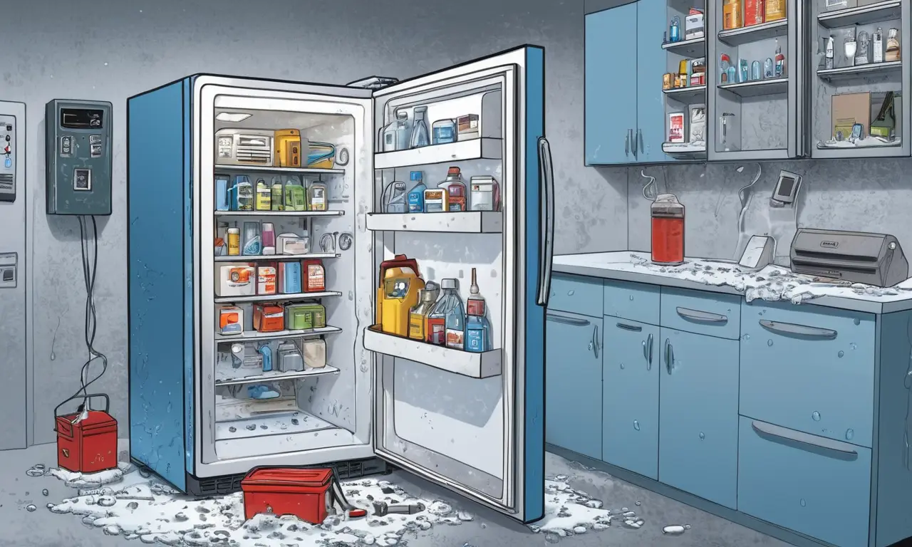 El refrigerador está averiado y necesita reparación urgente