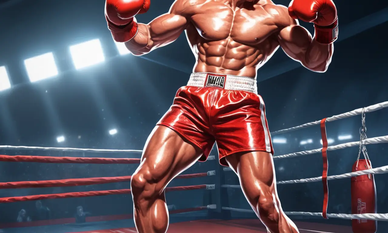 Un boxeador entrena con intensidad