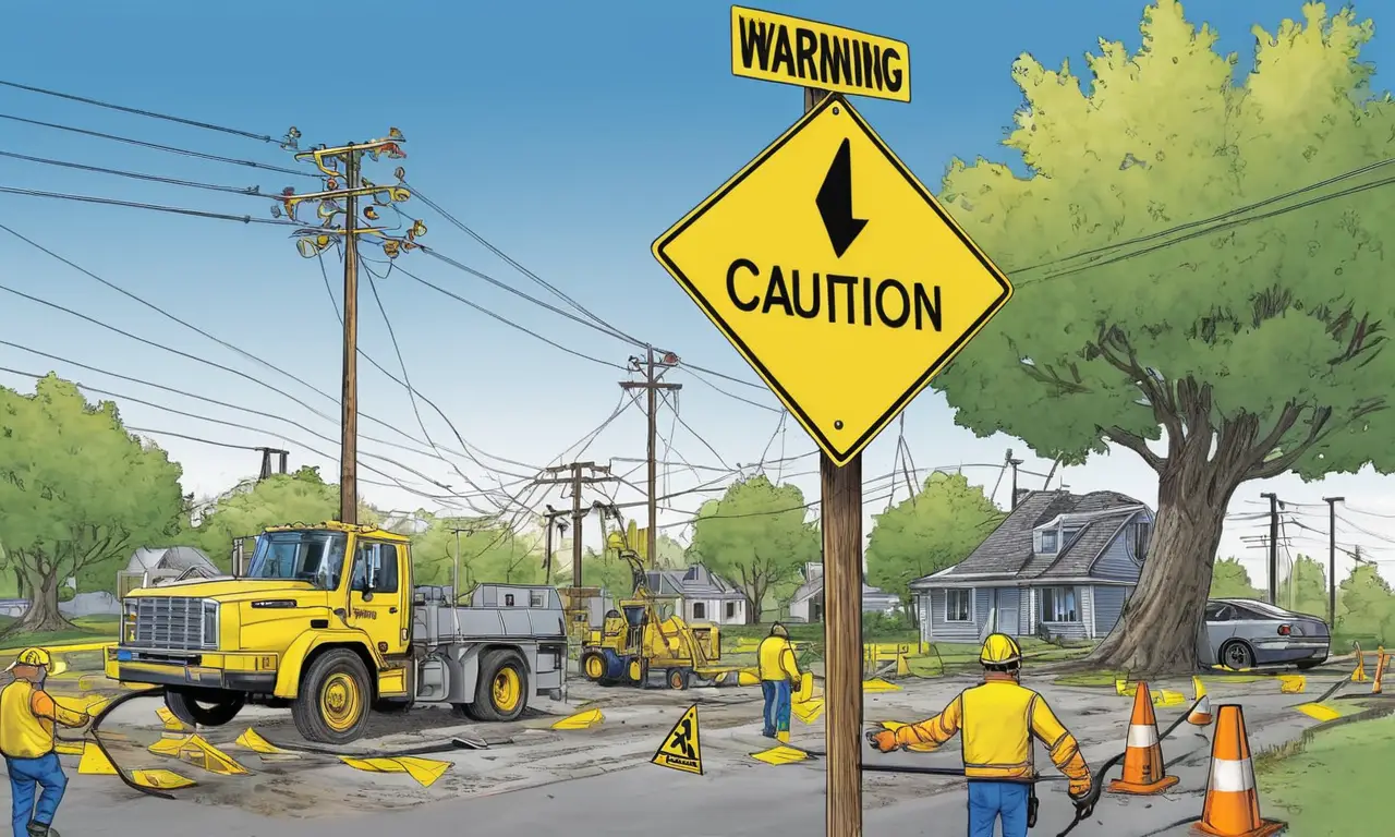 Un área de construcción con precaución