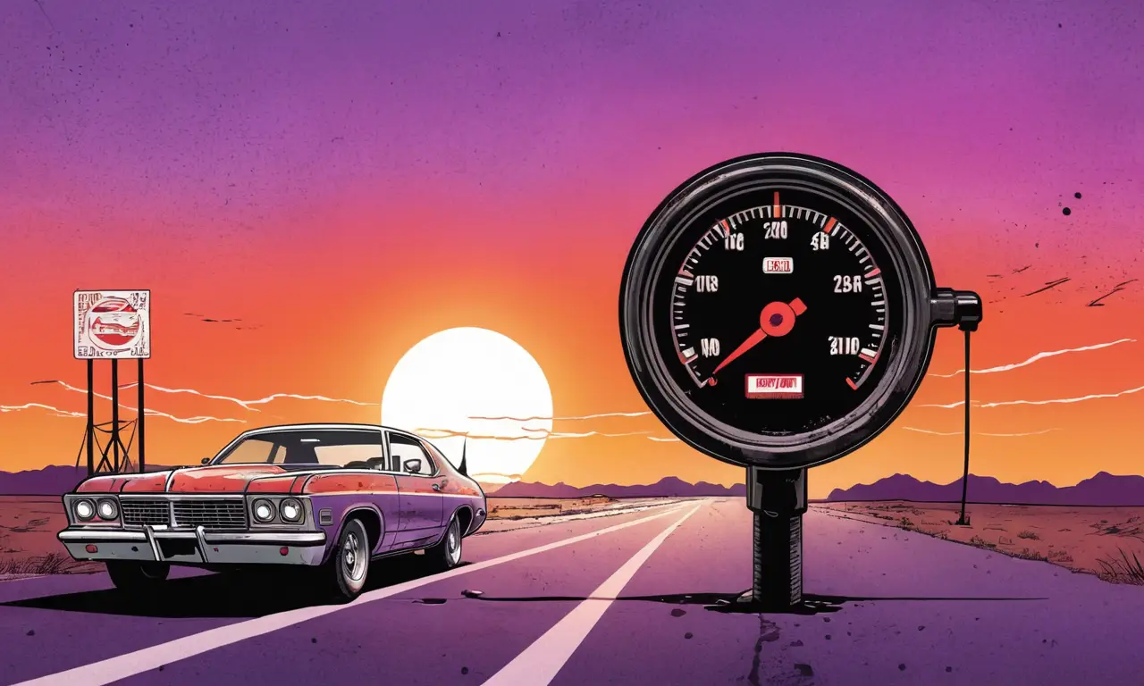 Un coche se queda sin gasolina en medio de la nada