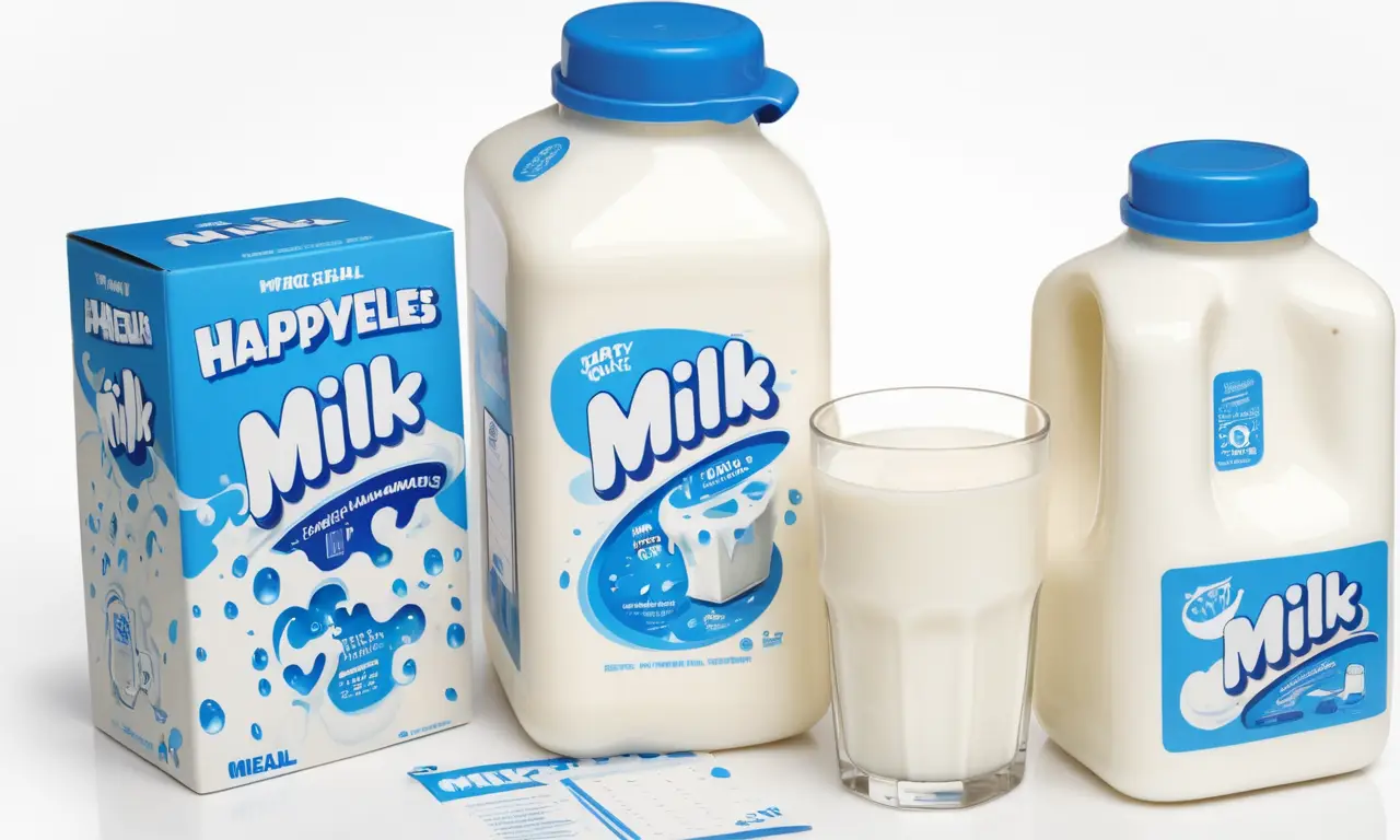 Leche pura y fresca para una familia feliz