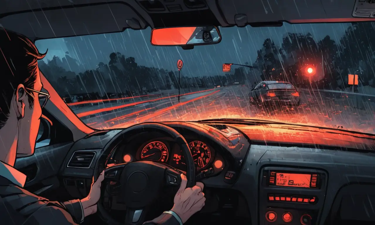El coche se negó a arrancar bajo la lluvia