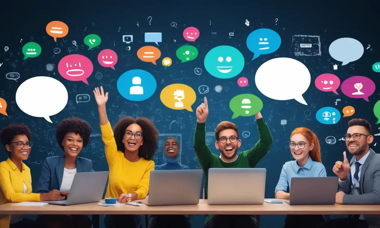 Un aula virtual vibrante y llena de interacción