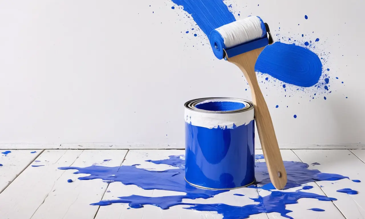 Un proceso creativo de pintura con colores vibrantes