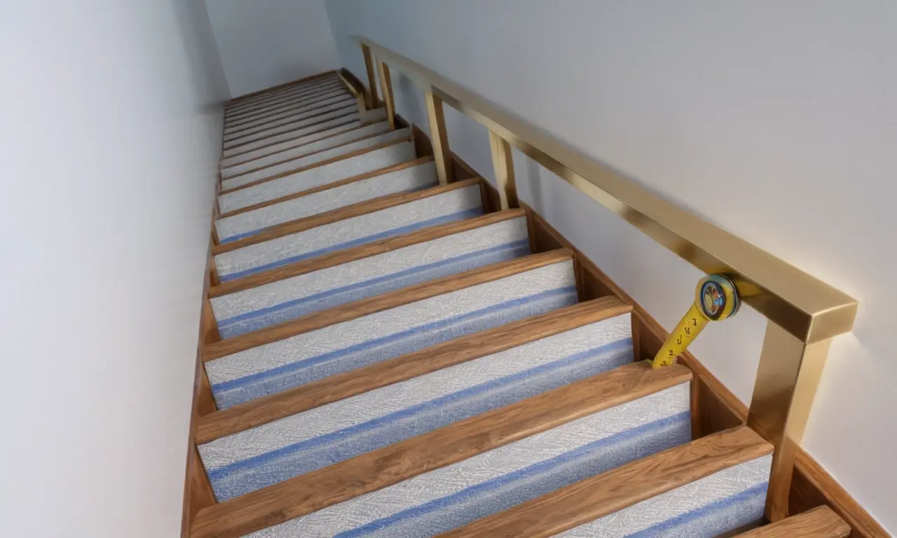 Un escalón antiguo se mide con precisión para una renovación