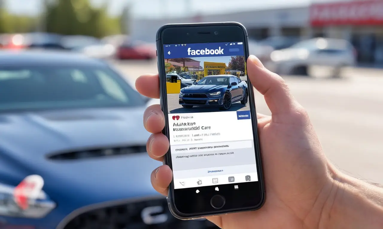 Un vendedor furtivo ofrece un coche sospechoso en el mercado online