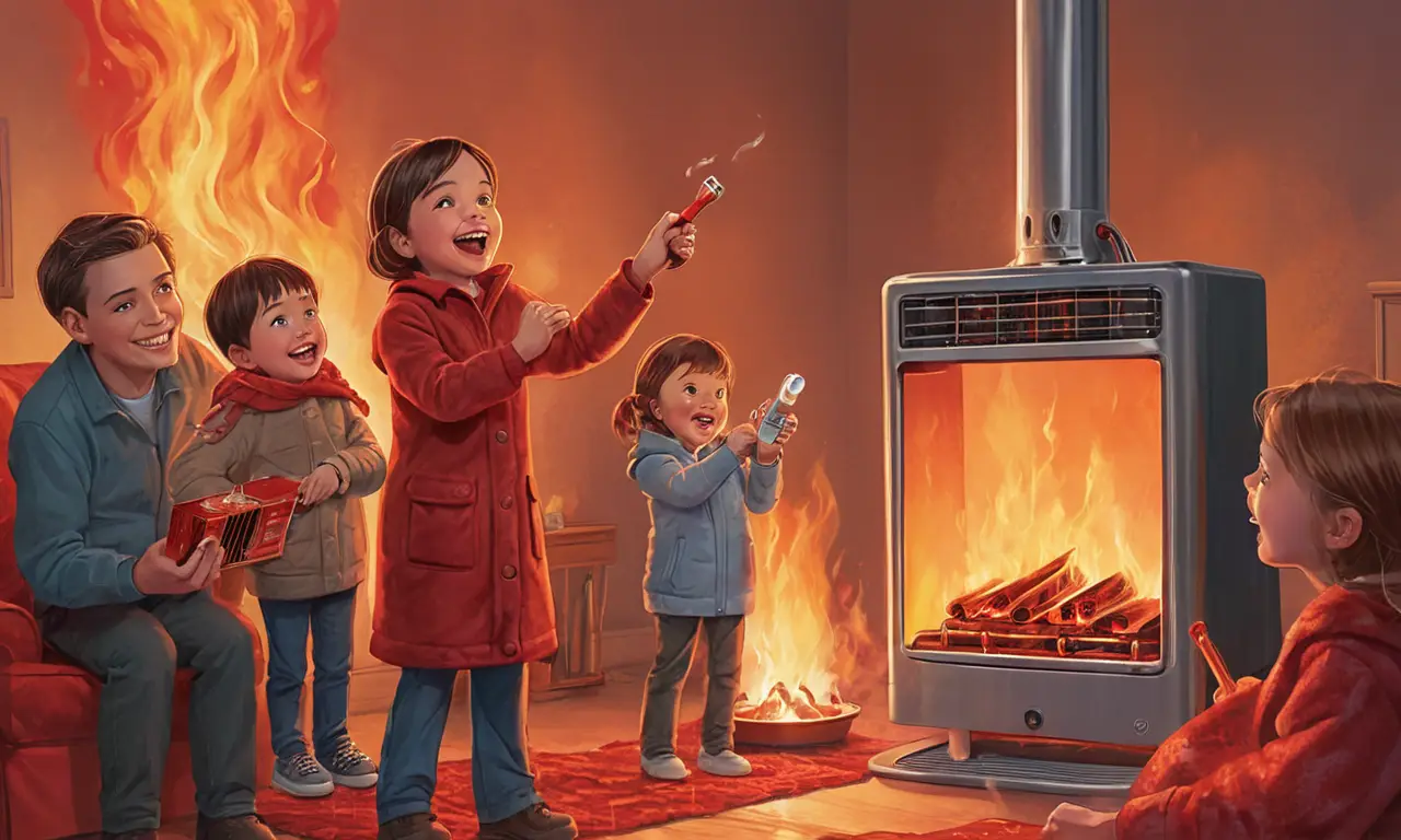 Una familia disfruta de una noche cálida y segura