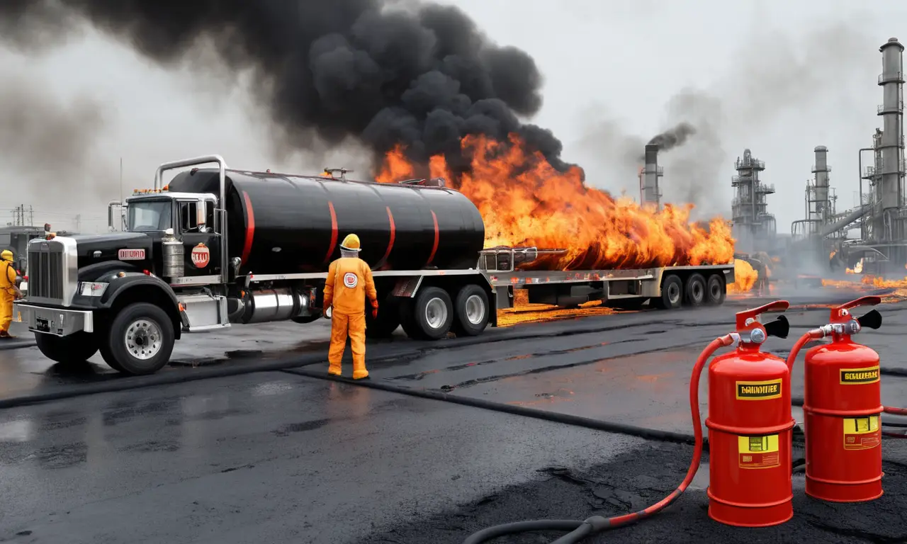 Un accidente en una refinería causa caos y peligro