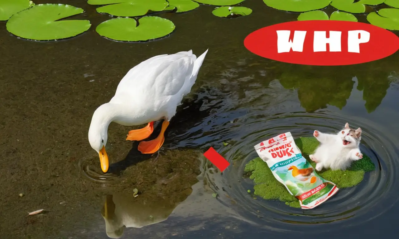 Un pato feliz se recupera en un estanque seguro