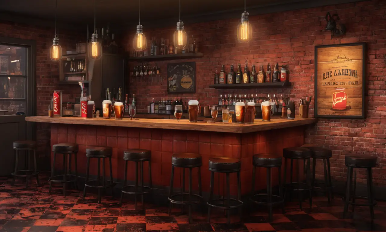 Un pub acogedor y animado