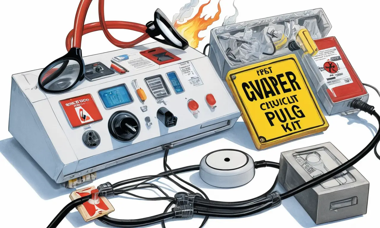 Imágenes que representan peligros eléctricos y medidas de seguridad