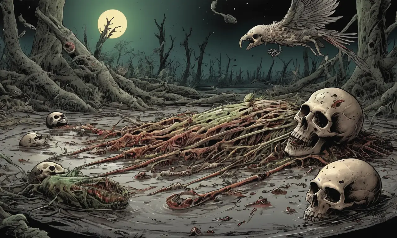 Una escena de muerte putrefacta