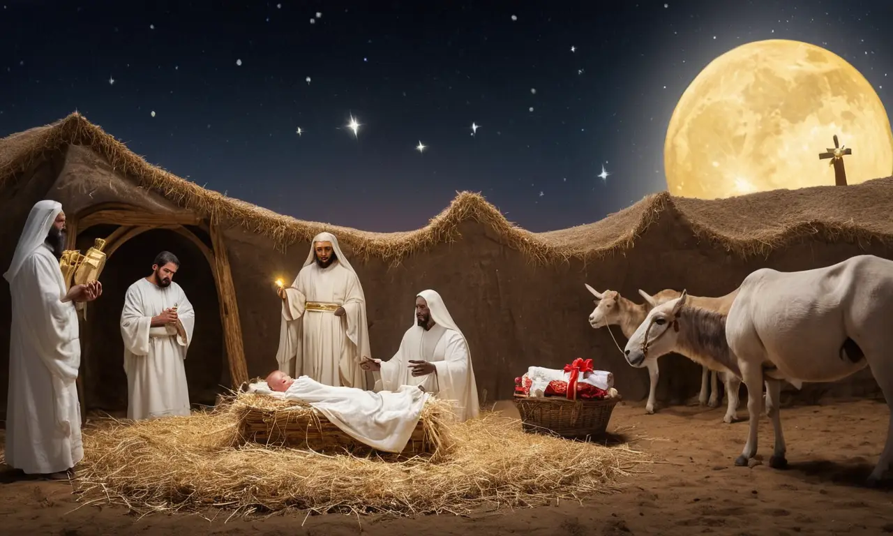 La escena navideña se despliega con paz y esplendor