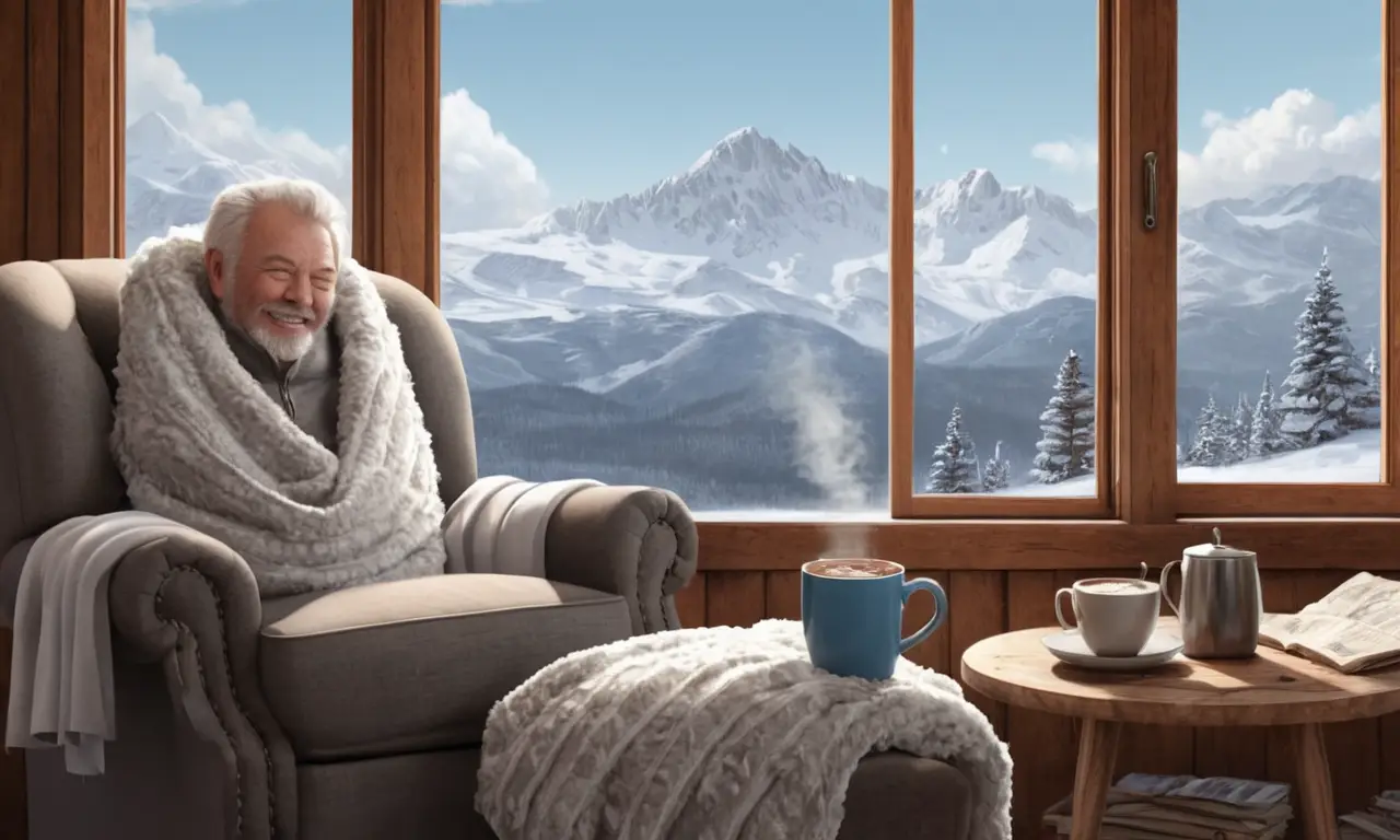 Un refugio acogedor frente a una tormenta invernal