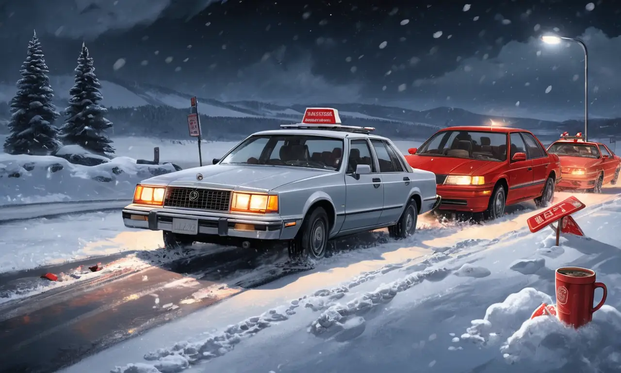 Una escena invernal con peligros y calidez