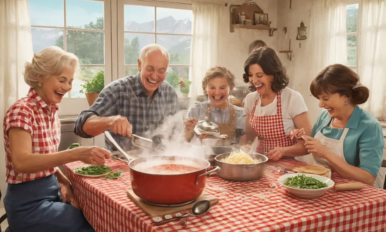 Una cena familiar italiana llena de amor y sabor
