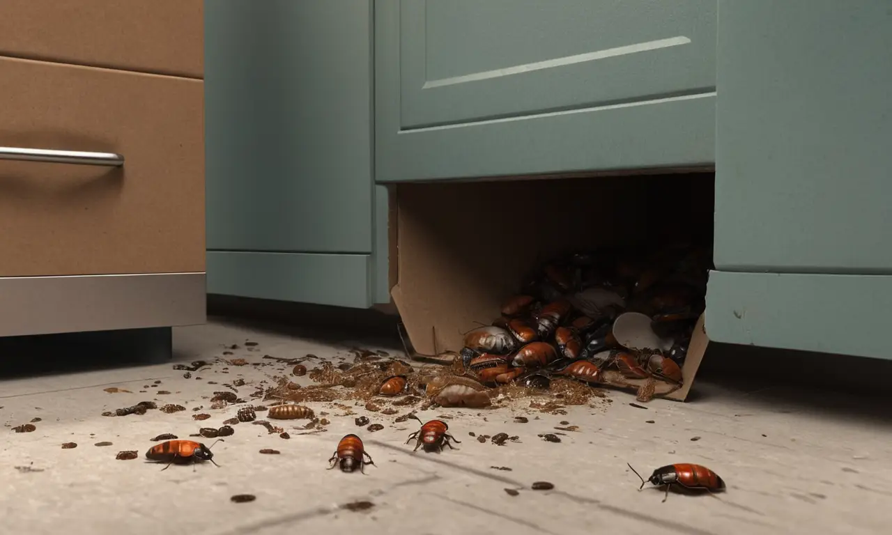 Un hogar infestado de cucarachas