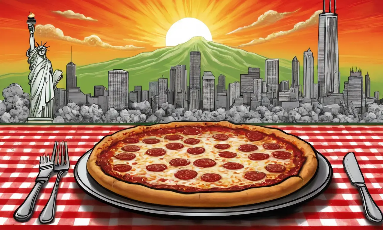 Una deliciosa pizza profunda de Chicago