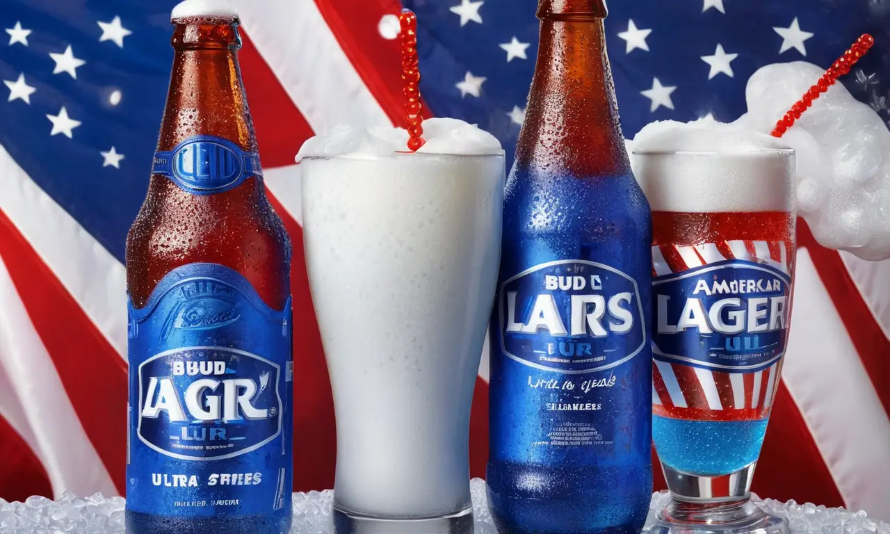 Una celebración americana con cerveza y victoria