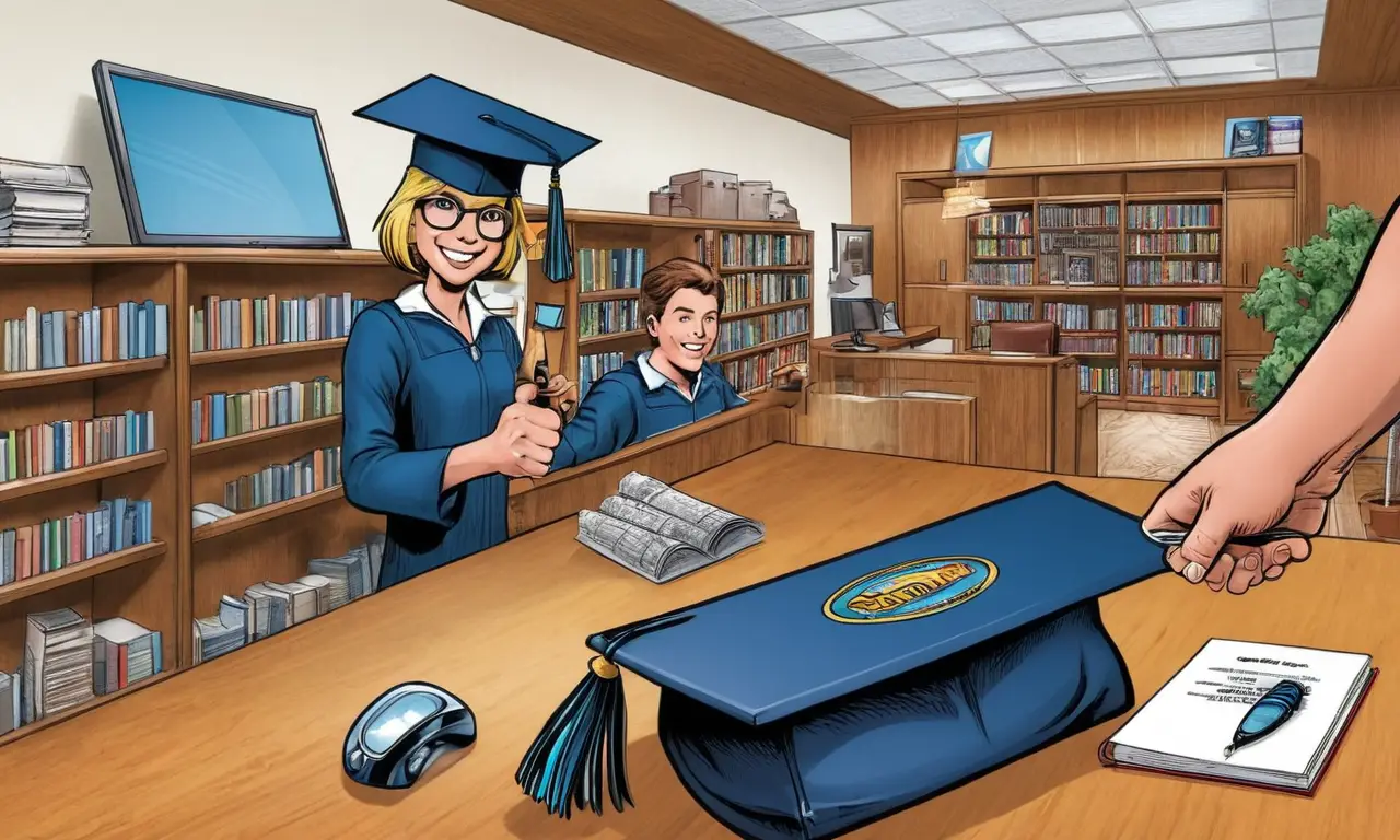 Elementos que representan la educación, el trabajo y la seguridad