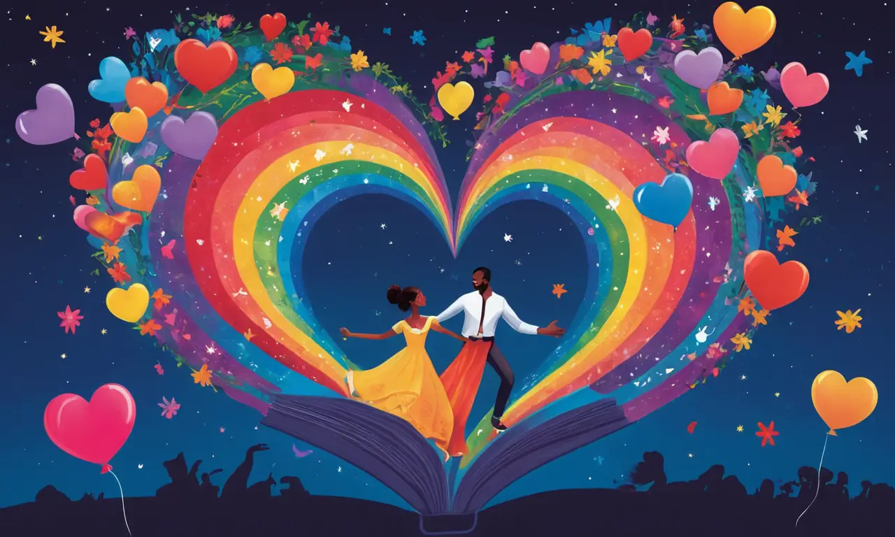 Un amor vibrante y diverso celebra la felicidad bajo un cielo estrellado