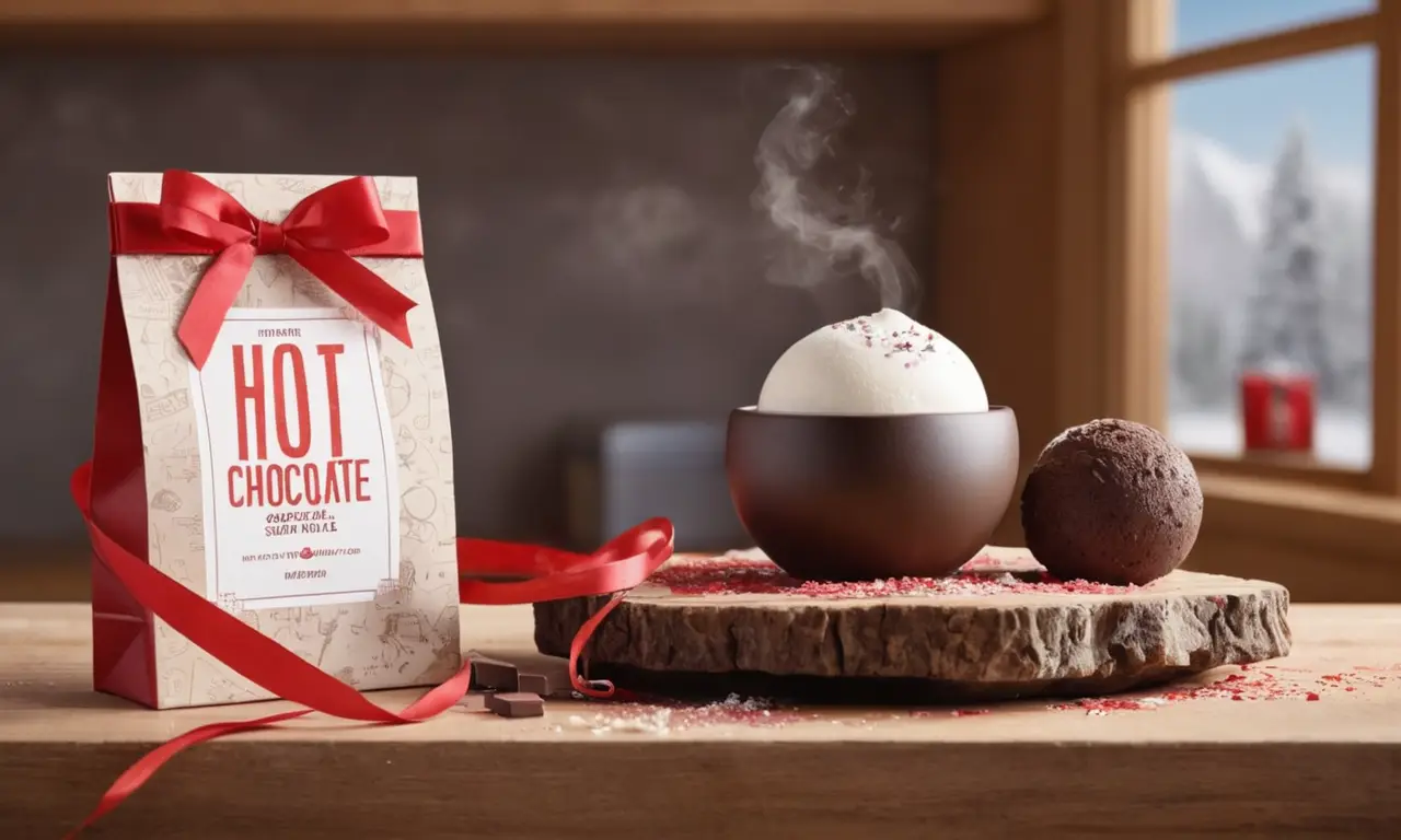 Un bombón de chocolate caliente, listo para disfrutar