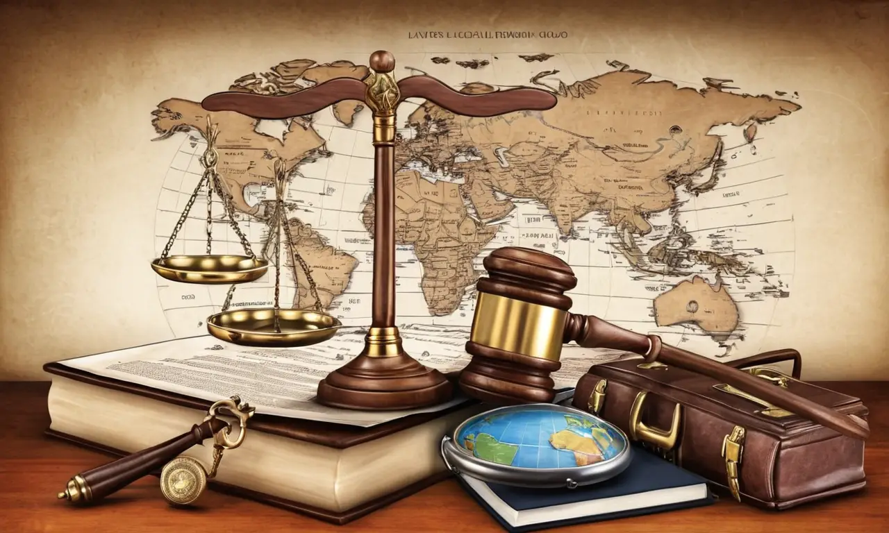 Símbolos del sistema judicial y la ley global