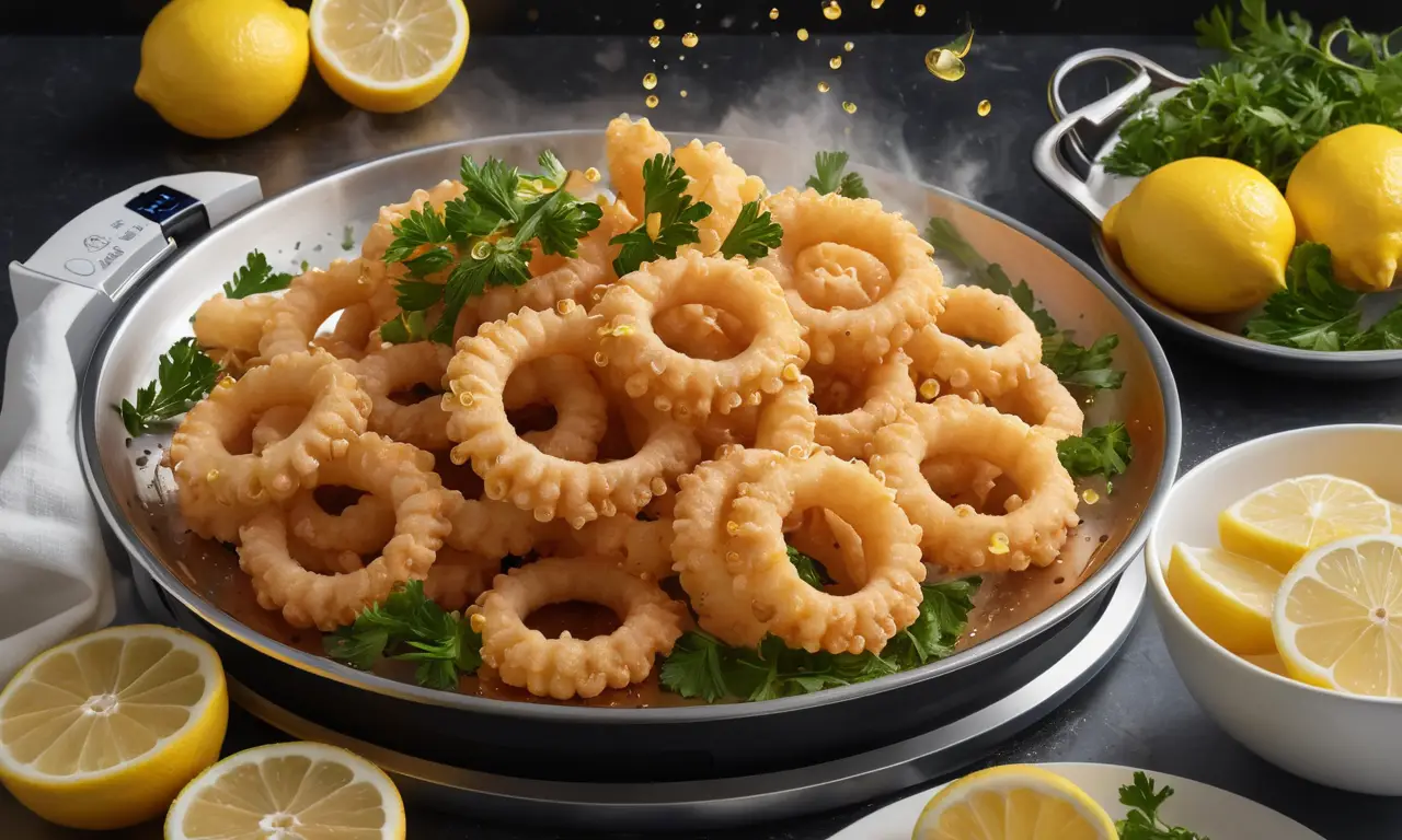 Un aroma irresistible de calamares dorados invade la cocina