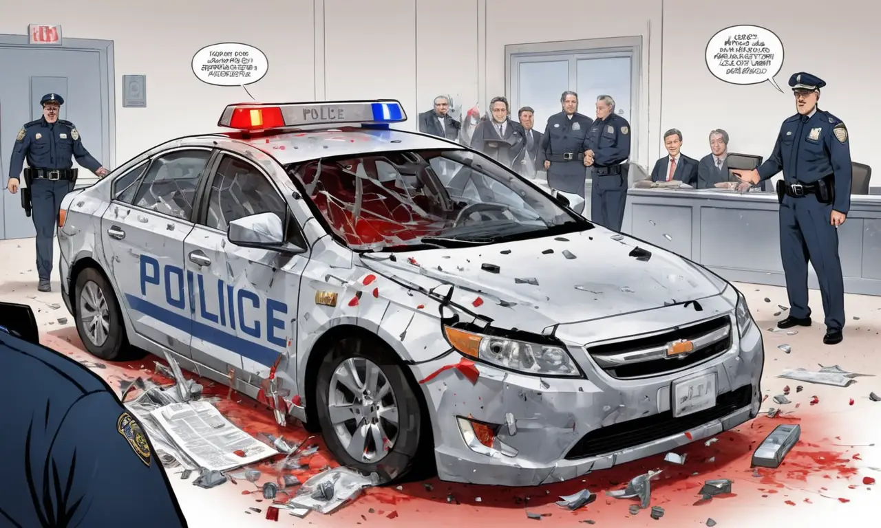 Un accidente automovilístico con consecuencias legales