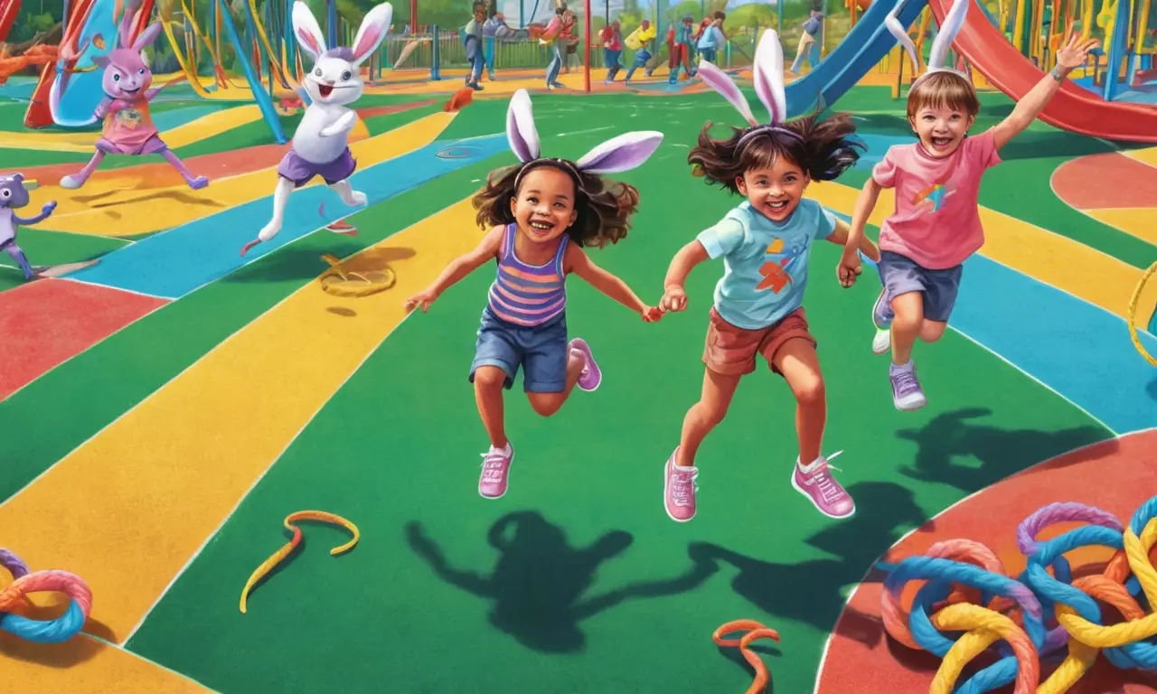 Un niño feliz juega en el parque con sus zapatos coloridos