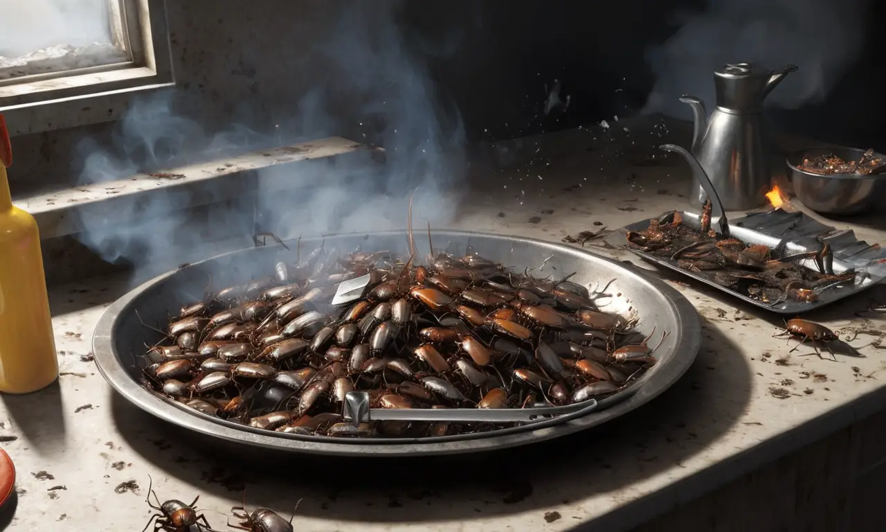 Una cocina después de una comida intensa